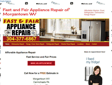 Tablet Screenshot of fastandfairappliancerepair.com